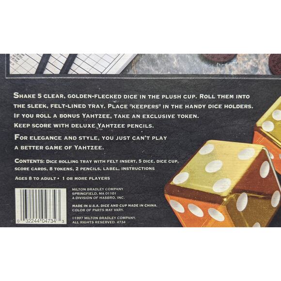 Yahtzee - Deluxe Edition 1997 - 100% Complete and Gently Played - Picture 8 of 10